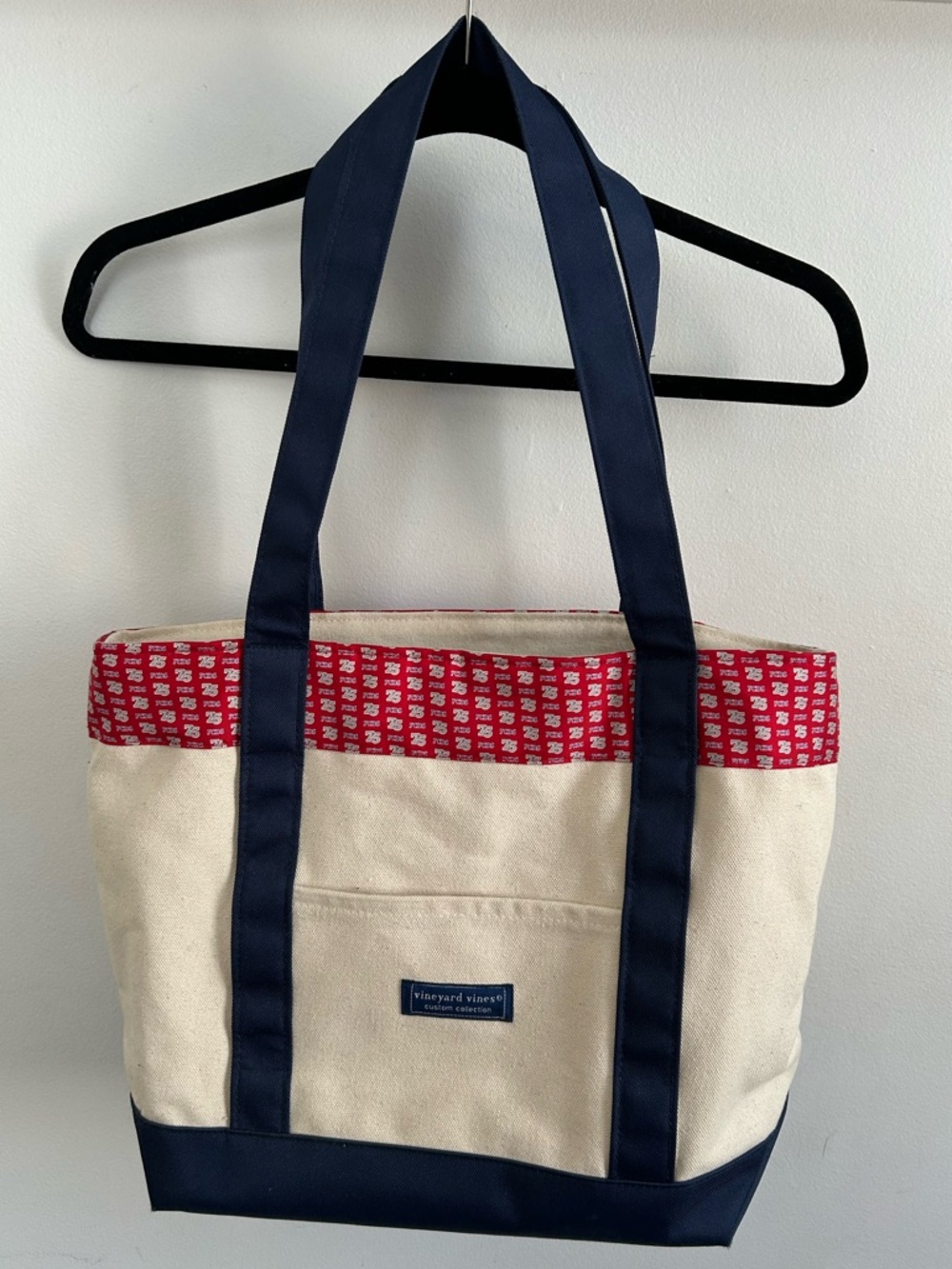 Vineyard Vines Cream Canvas Tote Bag